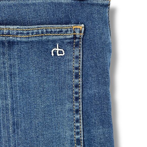 Rag & Bone Cate Mid Rise Ankle Skinny Jeans Womens Sz 30 Distressed Frayed Hem - Picture 6 of 8